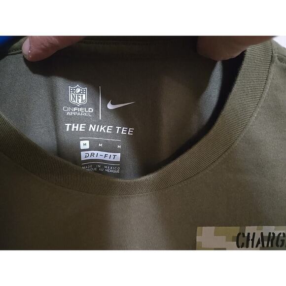 Los Angeles Charges Salute To Service Nike Shirt Mens Medium Green NFL Onfieldap - Picture 4 of 16